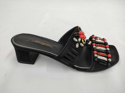 LOUIS VUITTON LOUIS VUITTON Louis Vuitton Monogram Flower Beaded Mule Size 35 1/2 Sandals