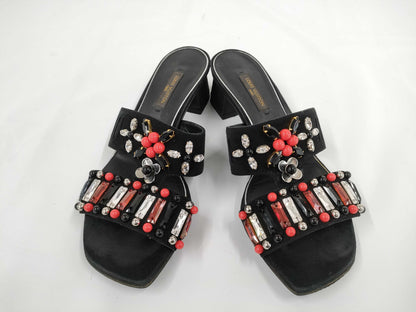LOUIS VUITTON LOUIS VUITTON Louis Vuitton Monogram Flower Beaded Mule Size 35 1/2 Sandals