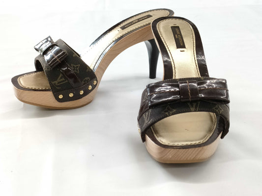 LOUIS VUITTON LOUIS VUITTON Louis Vuitton Monogram Ribbon Sandals Size 36 Mules
