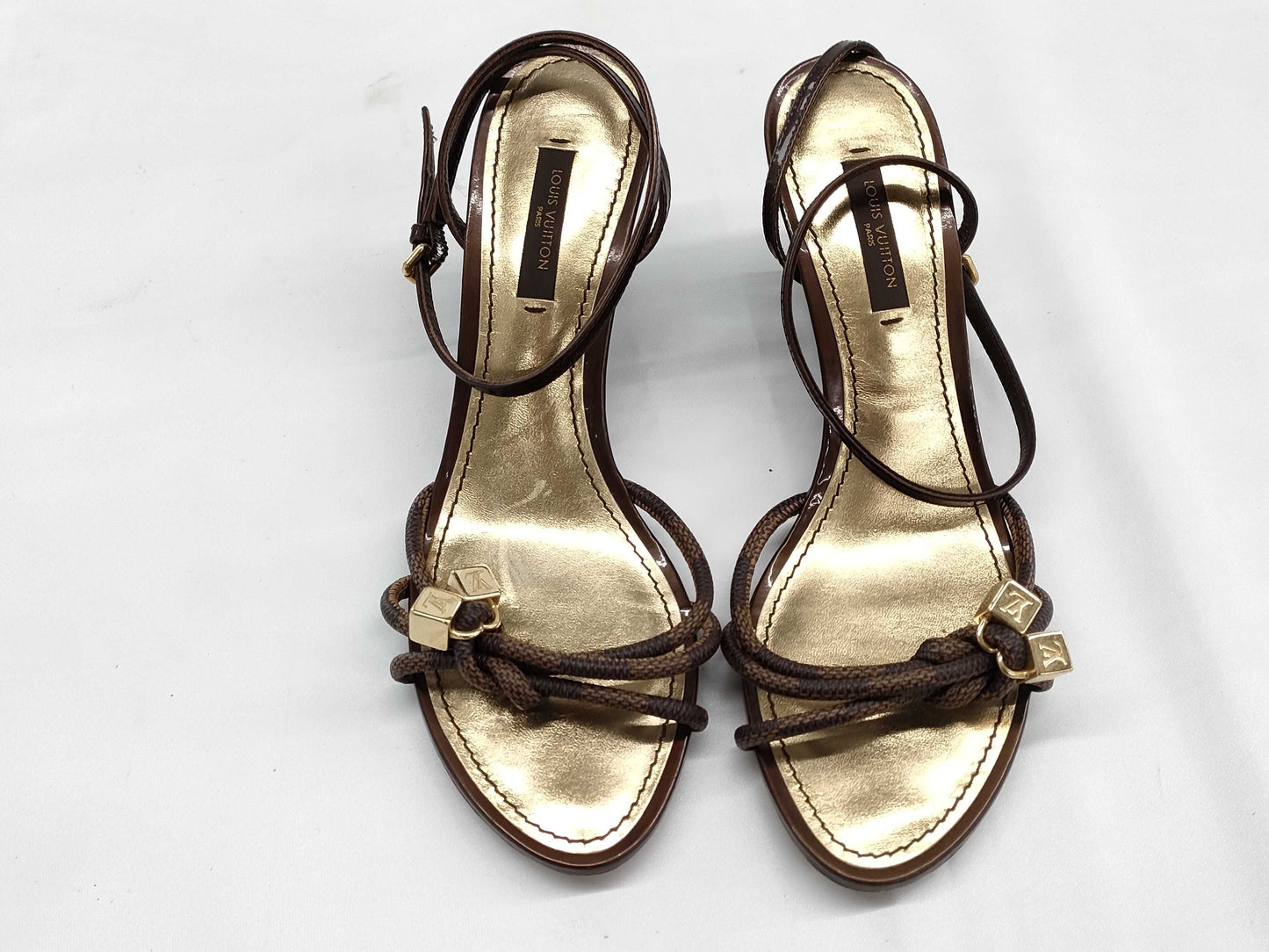 LOUIS VUITTON LOUIS VUITTON Louis Vuitton Damier Wedge Sole Sandals Size 36