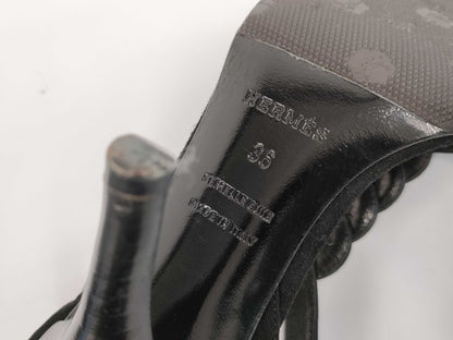 HERMES Torsade Suede Sandals Size 36