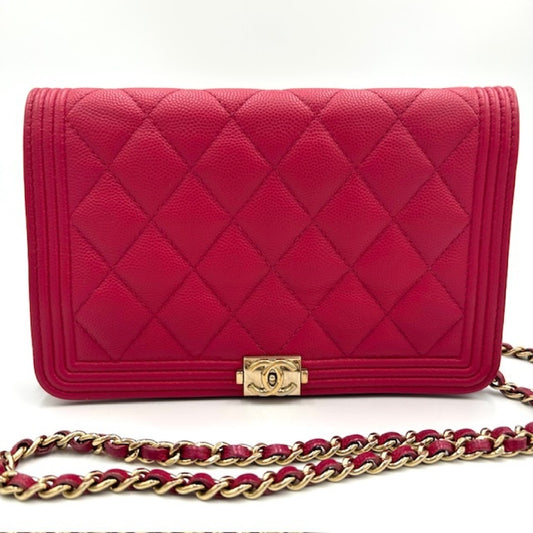 CHANEL CHANEL Matelasse Caviar Leather Chain Wallet Shoulder Bag A81969 Shoulder Bag