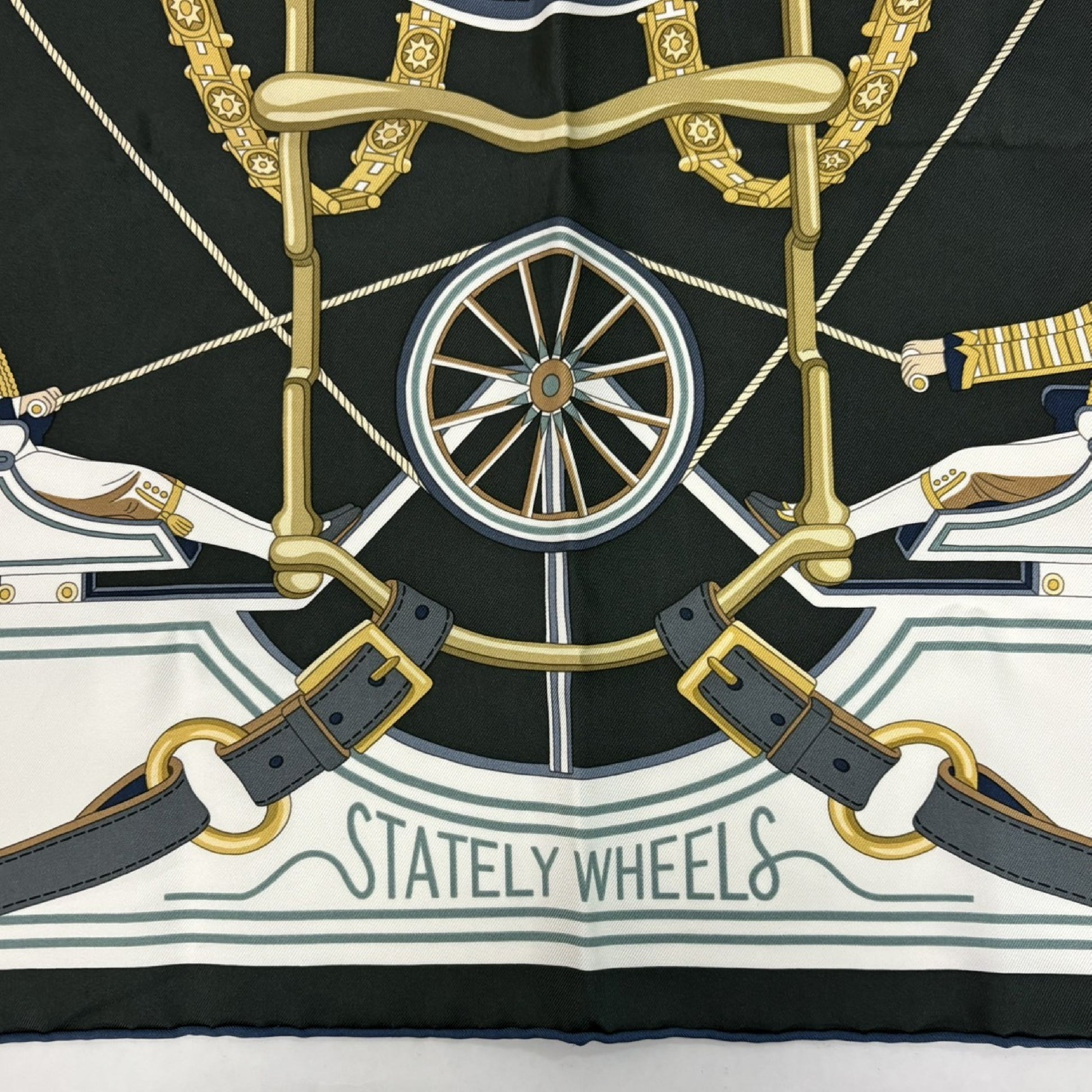 HERMES Carre Stately Wheels Scarf Scarf