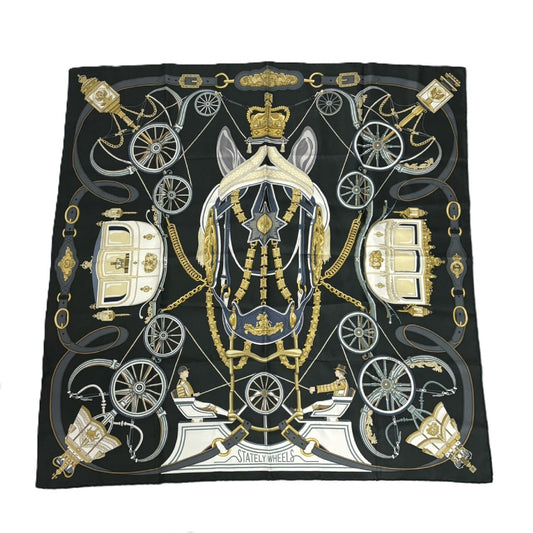HERMES Carre Stately Wheels Scarf Scarf