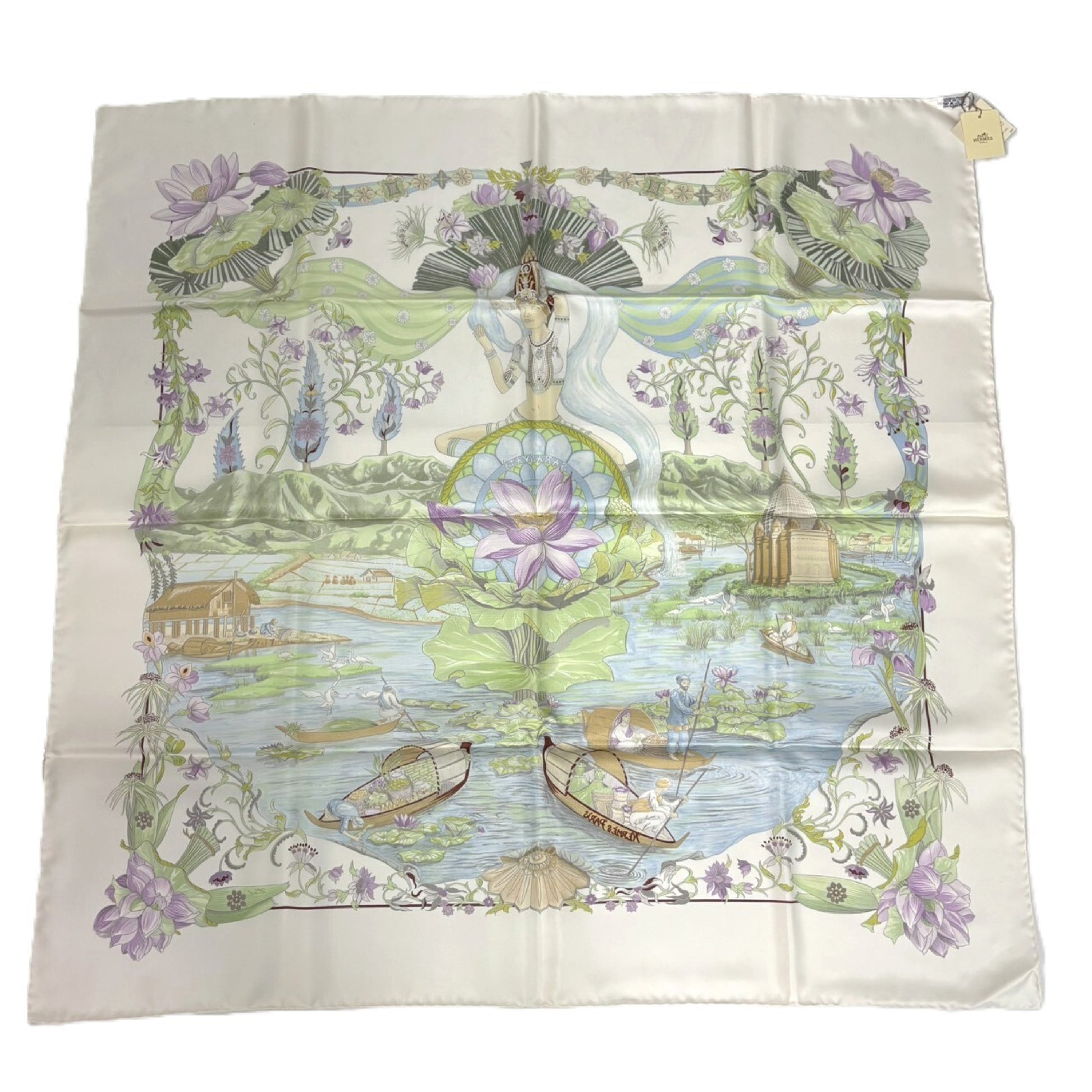 HERMES Carré 90 Saraswati Scarf