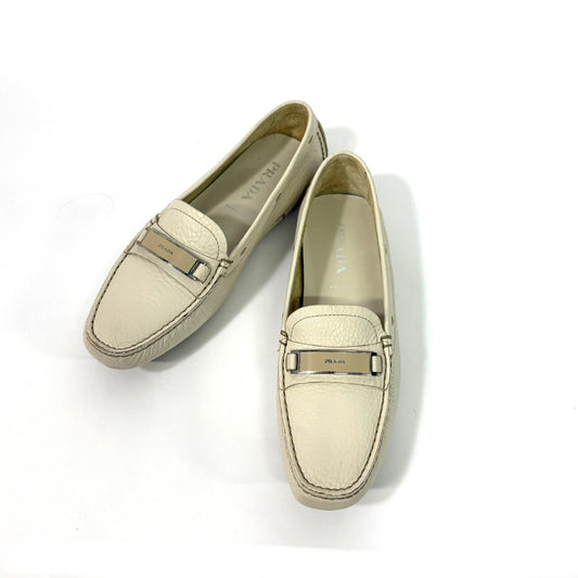 PRADA Leather Loafers 35 1/2 Loafers