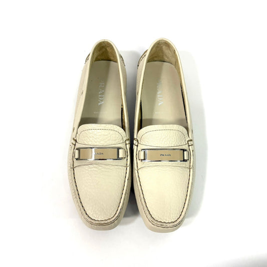 PRADA Leather Loafers 35 1/2 Loafers