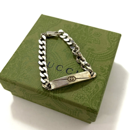 GUCCI Chain Plate Bracelet/925/18.0g Bracelet/Bangle