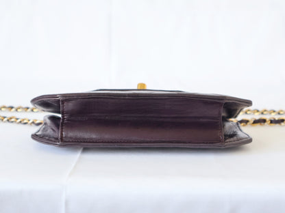 CHANEL Octagon Matelasse Lambskin Chain Shoulder Bag, Purple, Seal Included, No. 1