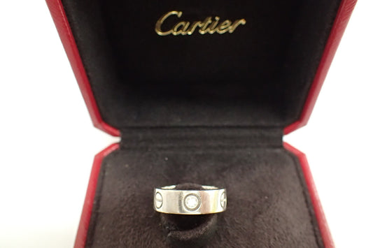 Cartier Love #47 3PD White Gold AU750 8.2g Ring 