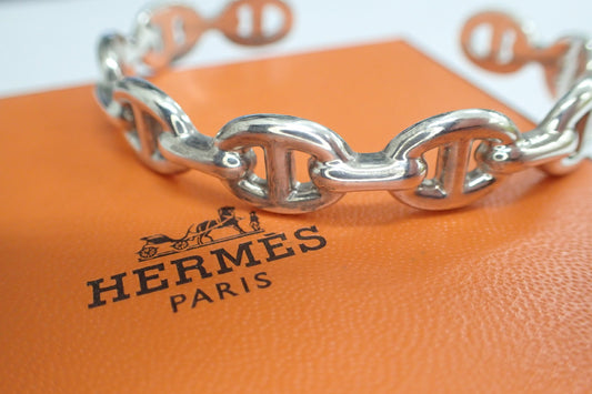 HERMES Chaine d'Ancre Anchaîne Ag925 Bracelet/Bangle, 18.6g