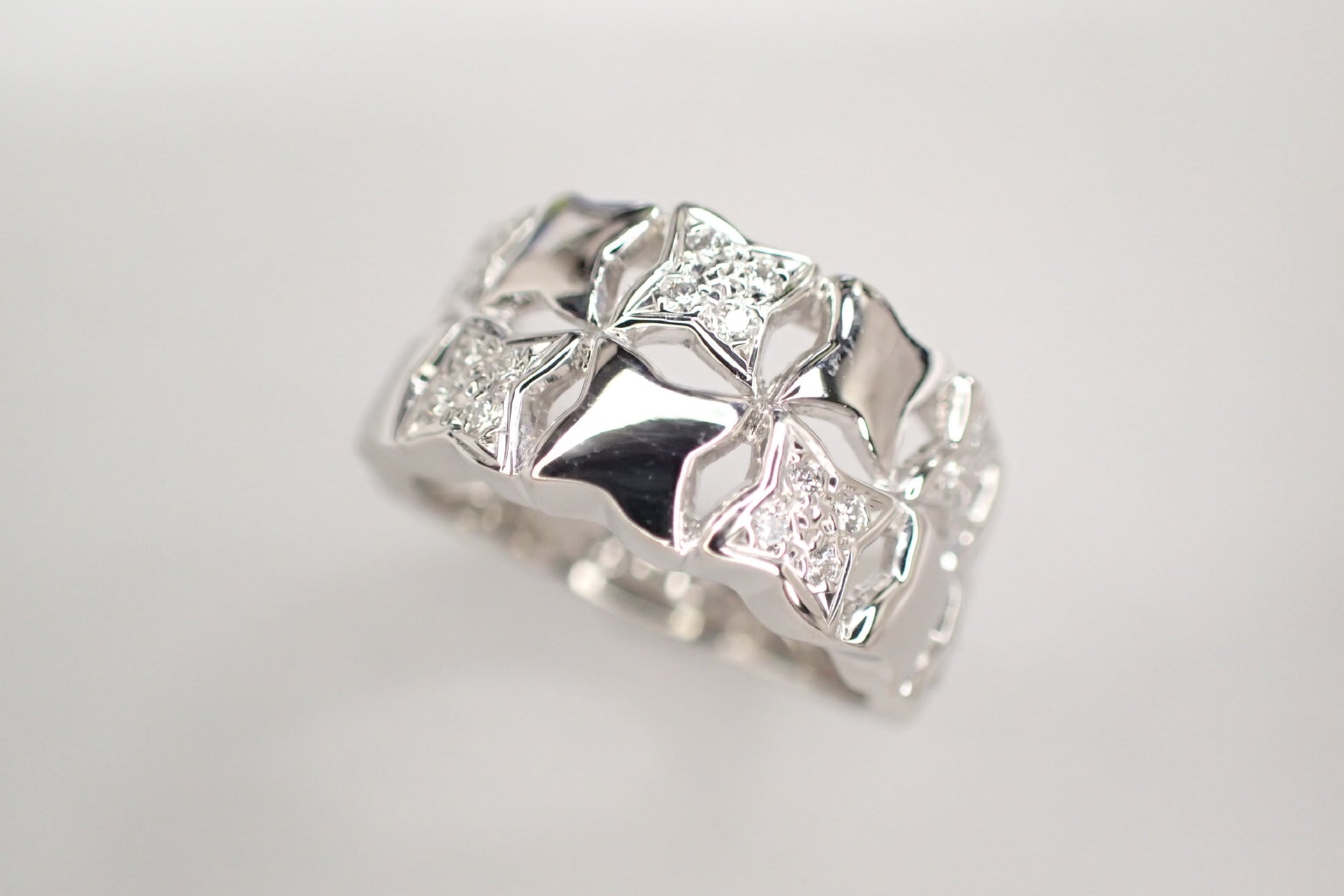MIKIMOTO D0.17ct PT950 11.9g Ring 