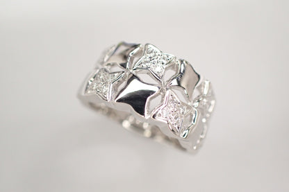 MIKIMOTO D0.17ct PT950 11.9g Ring 