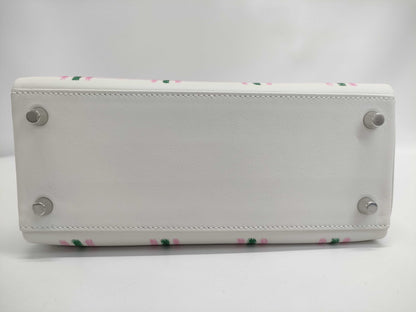 HERMES Kelly 25 Tartan Light, Gripere/Bubblegum/Vert Moyen, Silver Hardware, K Stamp, Handbag