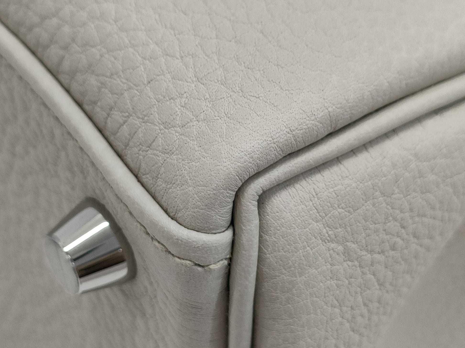 HERMES Kelly 25 Beton Togo Silver Hardware W Stamp Handbag