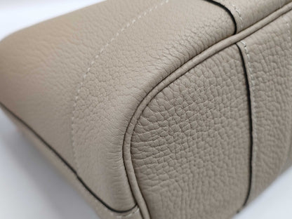 HERMES Garden Party Neo Trench Negonda Handbag with Silver Hardware and K Stamp