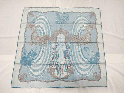 HERMES Carre 90*90 Blue Scarf Scarf