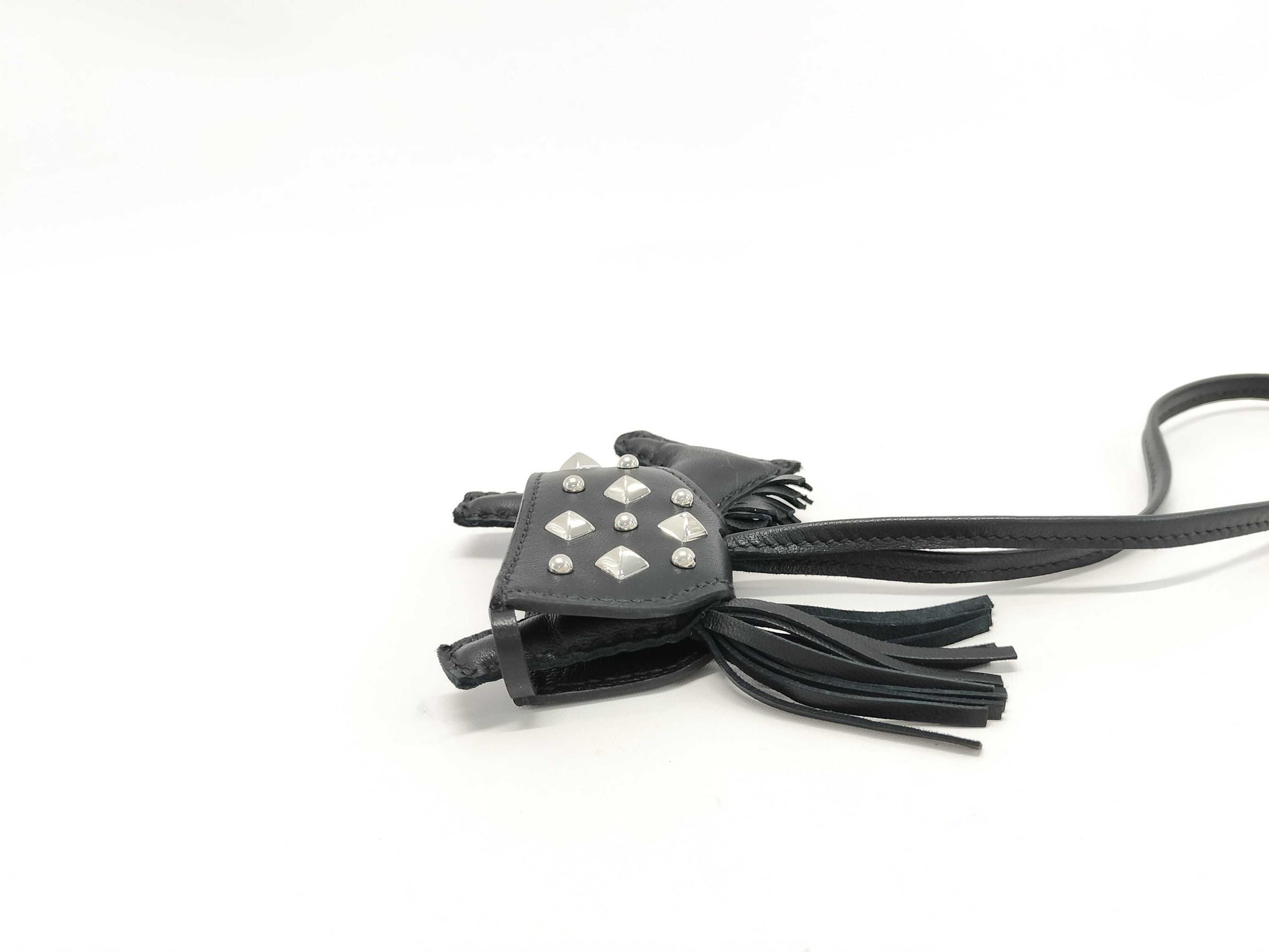 HERMES Rodeo Robeo Lock PM Black Silver Hardware K Stamp Other Accessories