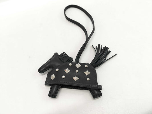 HERMES Rodeo Robeo Lock PM Black Silver Hardware K Stamp Other Accessories