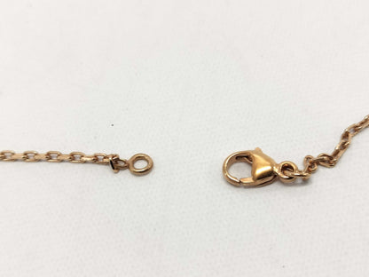 HERMES "Mini Pop H" Black and Pink Gold Hardware Necklace