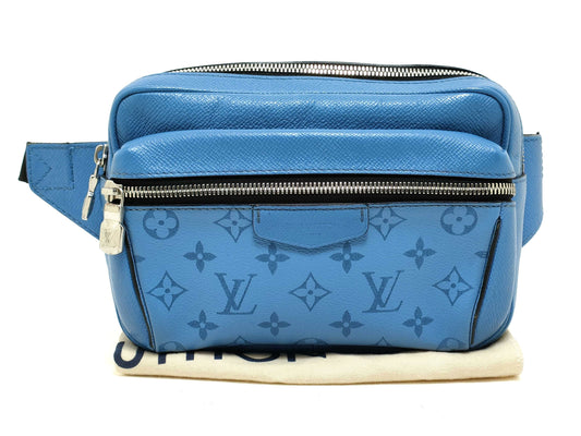 LOUIS VUITTON Taiga Rama Bum Bag Outdoor Lagoon Blue M30459 FO5220 Waist Bag