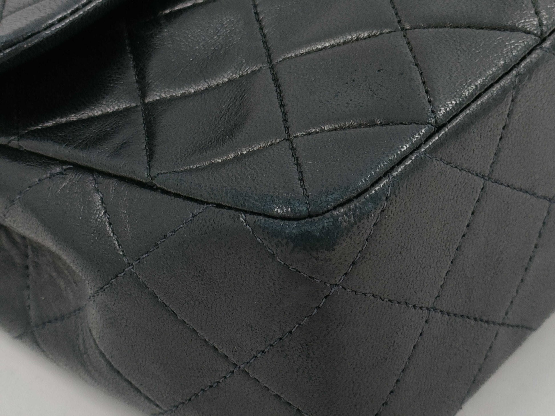 CHANEL Mini Matelasse Lambskin Chain Shoulder Bag, Black, No. 1