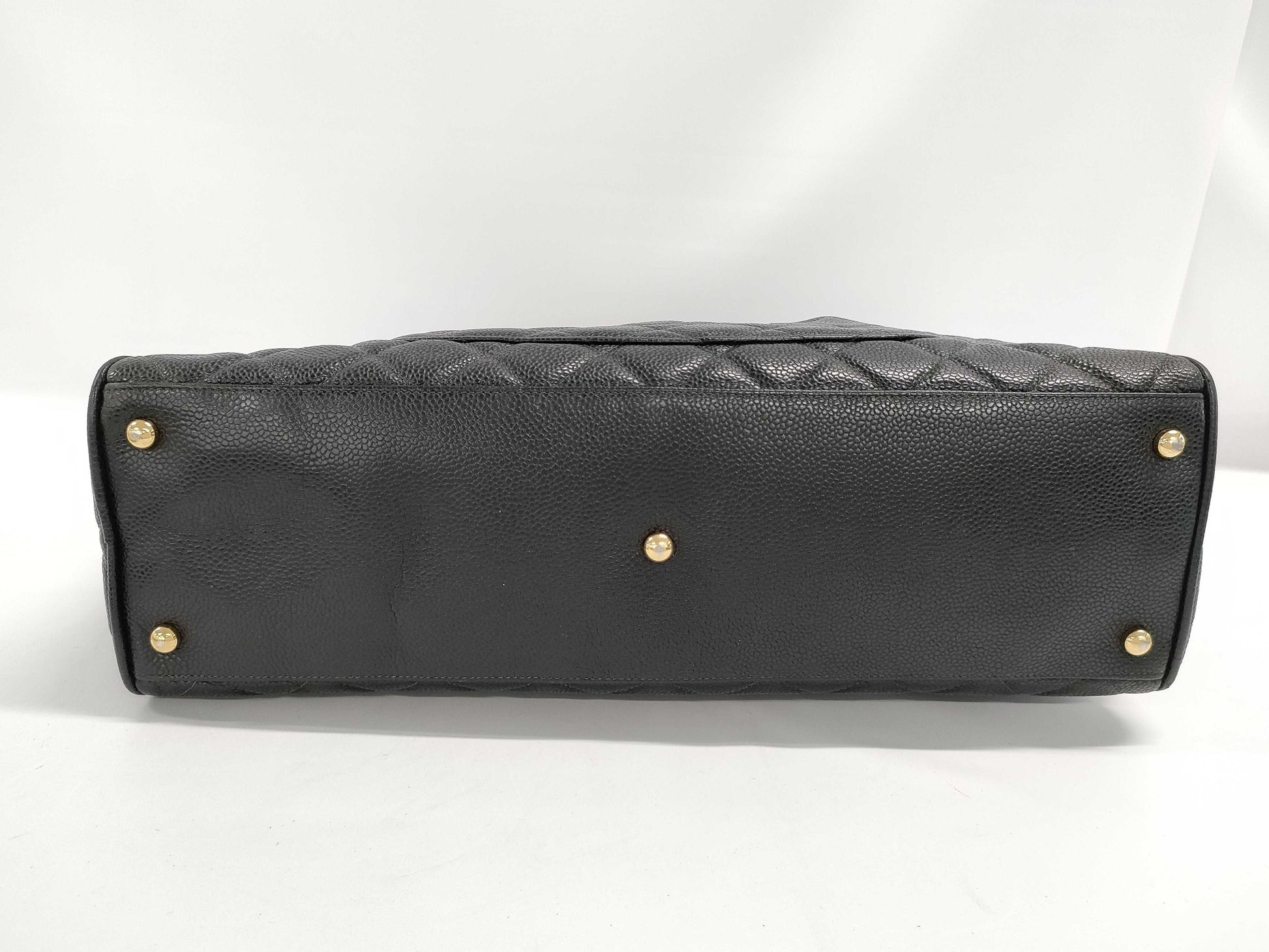 CHANEL Matelasse Caviar Leather Handbag, Black, GD Hardware, Boutique Seal