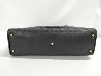 CHANEL Matelasse Caviar Leather Handbag, Black, GD Hardware, Boutique Seal