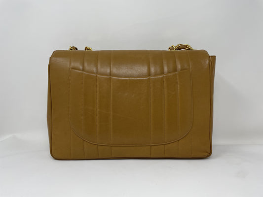 CHANEL CHANEL Shoulder Bag Mademoiselle Lambskin Beige Shoulder Bag