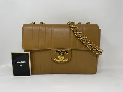 CHANEL CHANEL Shoulder Bag Mademoiselle Lambskin Beige Shoulder Bag