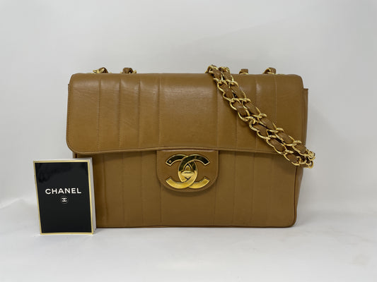 CHANEL CHANEL Shoulder Bag Mademoiselle Lambskin Beige Shoulder Bag