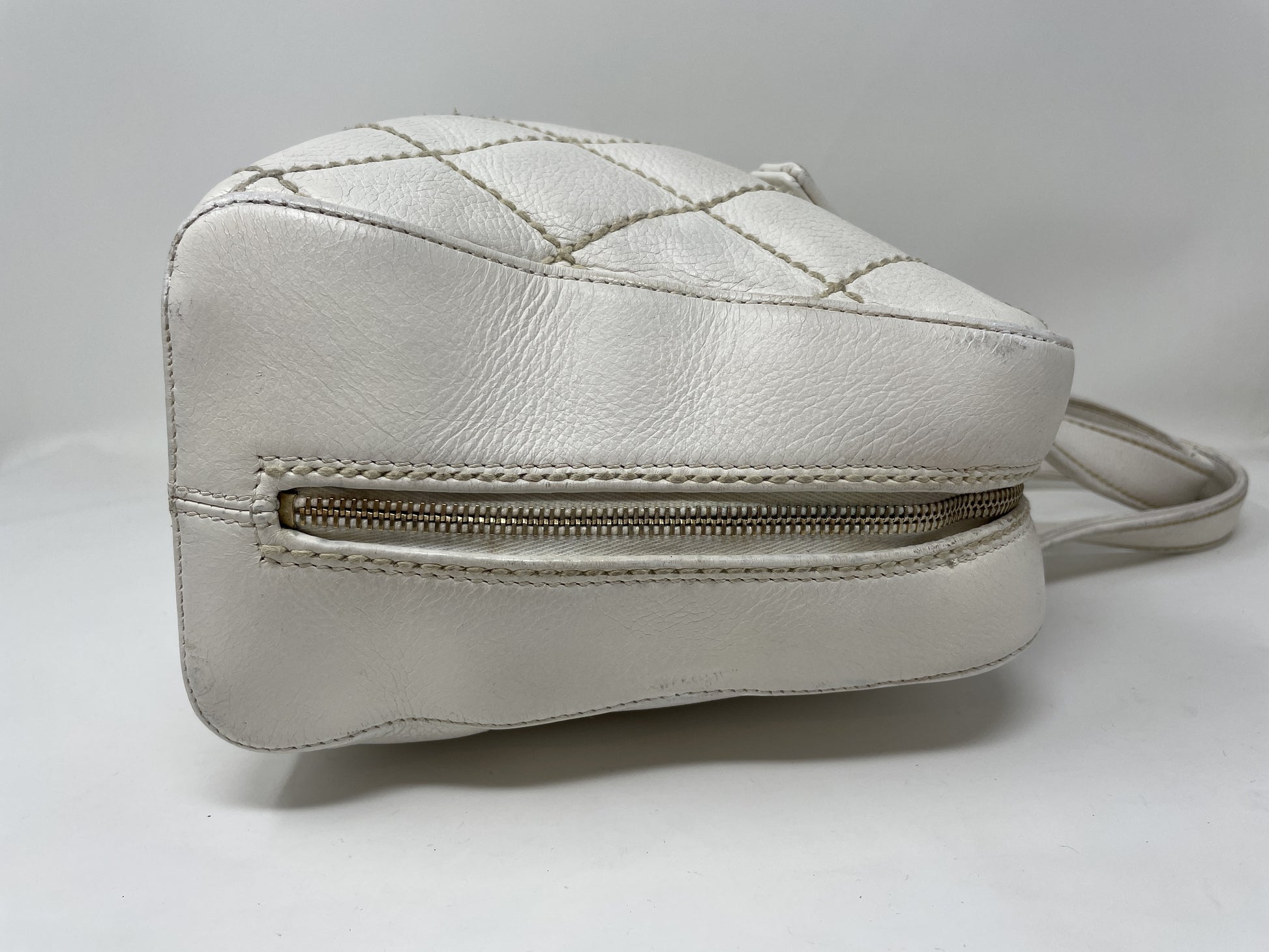 CHANEL CHANEL Handbag Wild Stitch White Matelasse Handbag