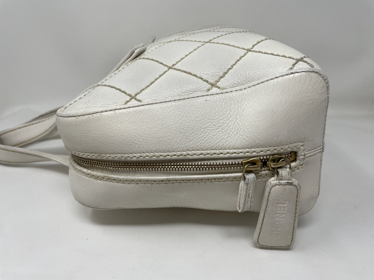 CHANEL CHANEL Handbag Wild Stitch White Matelasse Handbag