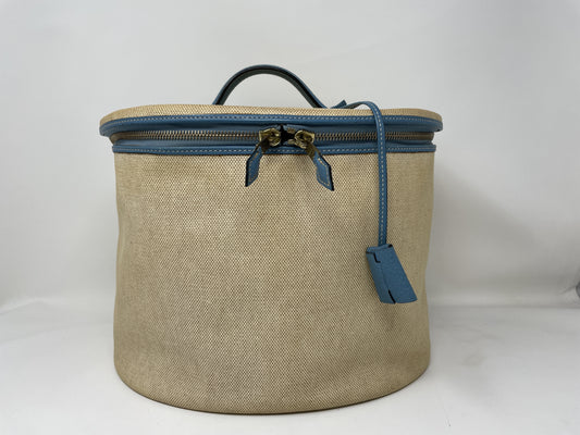 HERMES HERMES Vanity Bag Intercity Blue Jean Handbag