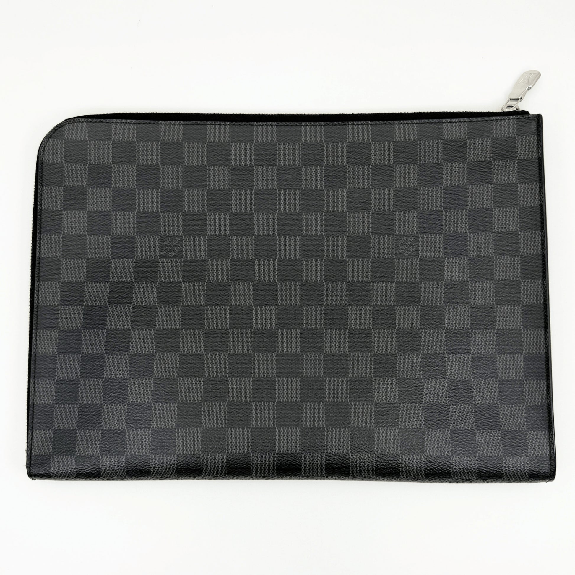 LOUIS VUITTON Damier Graphite Pochette Jour GM N64437 Clutch Bag, Box and Dust Bag Included