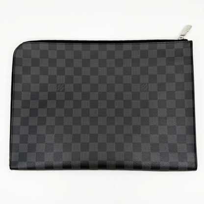 LOUIS VUITTON Damier Graphite Pochette Jour GM N64437 Clutch Bag, Box and Dust Bag Included