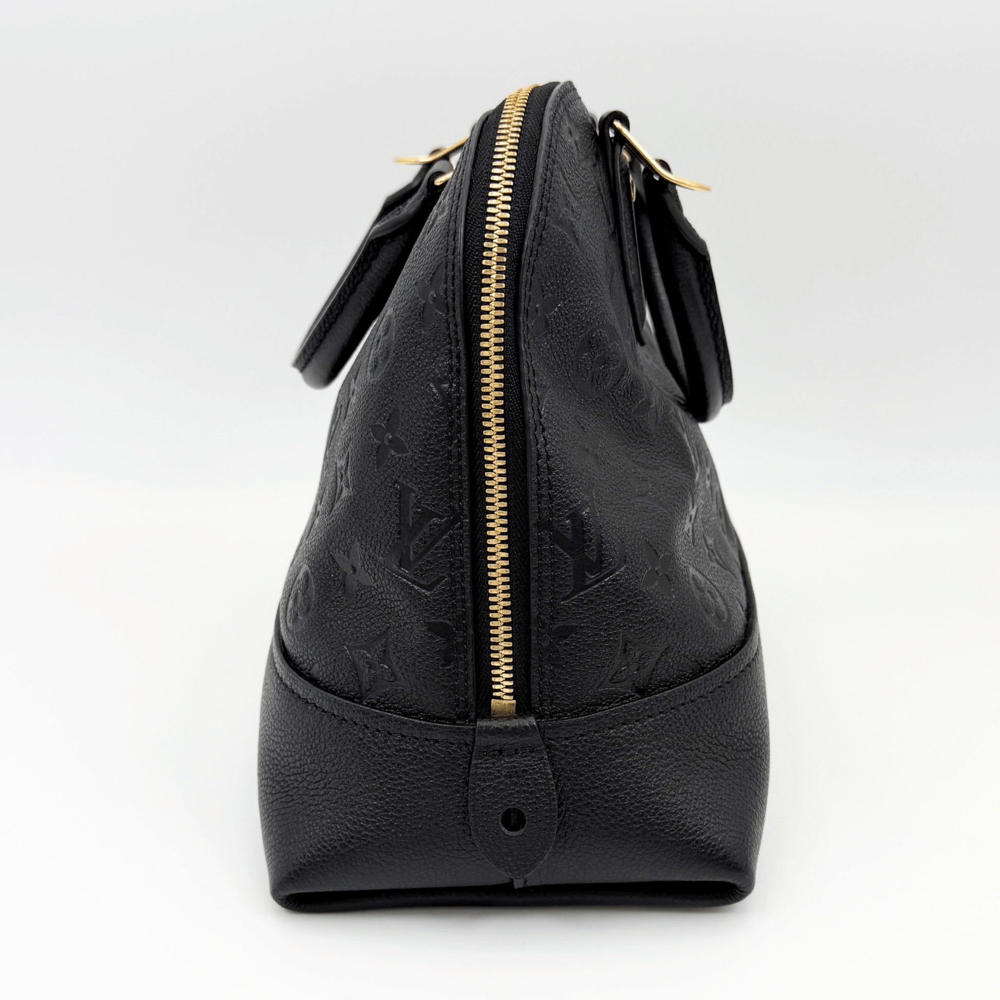 LOUIS VUITTON Monogram Empreinte Neo Alma PM Noir 2-way handbag M44832. Includes box and dust bag.