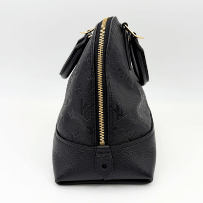LOUIS VUITTON Monogram Empreinte Neo Alma PM Noir 2-way handbag M44832. Includes box and dust bag.