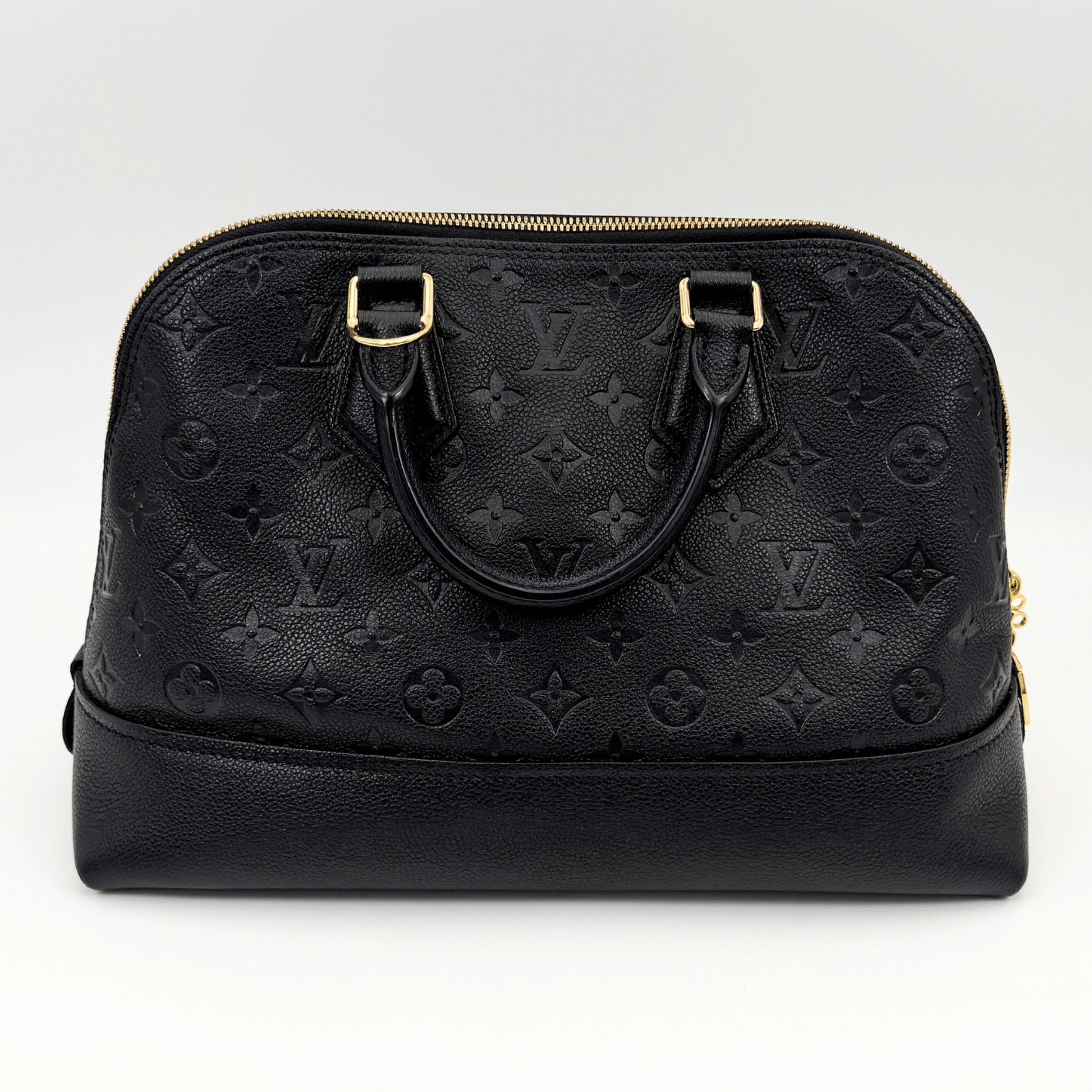 LOUIS VUITTON Monogram Empreinte Neo Alma PM Noir 2-way handbag M44832. Includes box and dust bag.