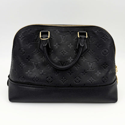 LOUIS VUITTON Monogram Empreinte Neo Alma PM Noir 2-way handbag M44832. Includes box and dust bag.