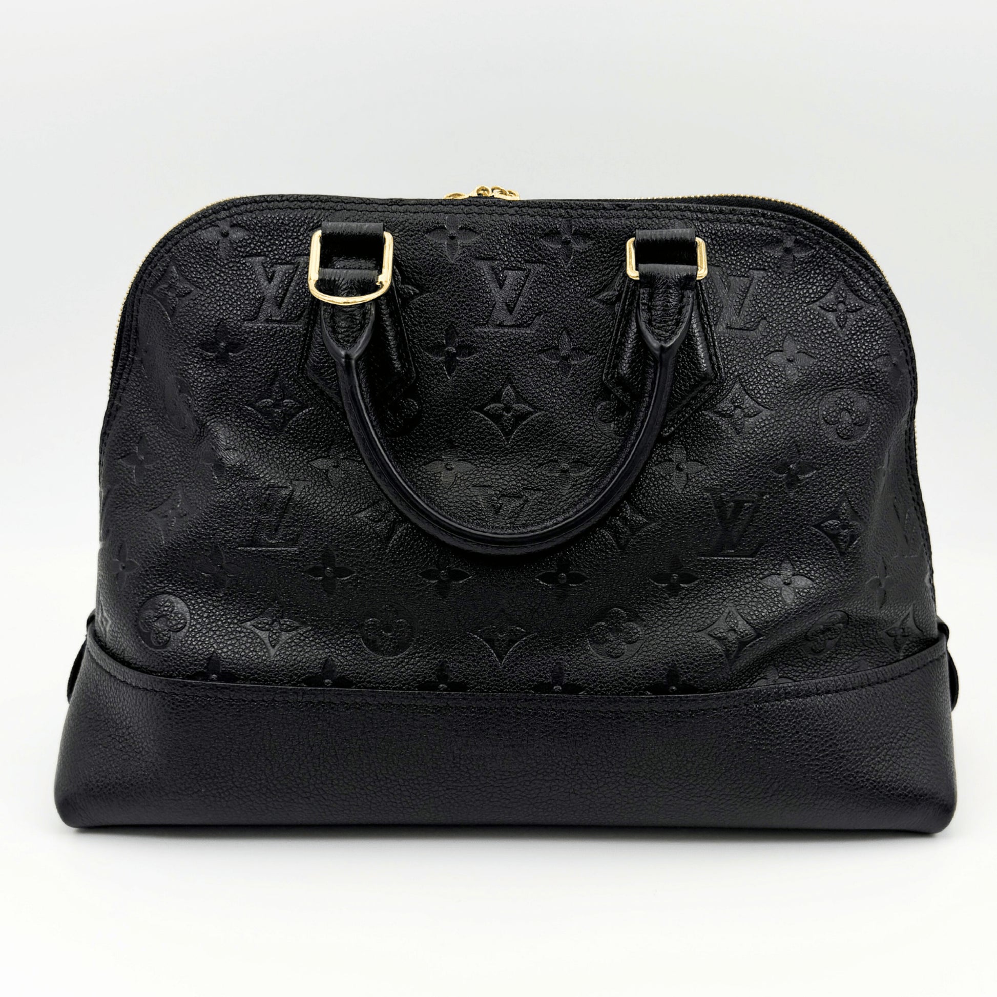 LOUIS VUITTON Monogram Empreinte Neo Alma PM Noir 2-way handbag M44832. Includes box and dust bag.