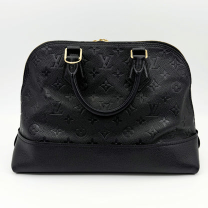 LOUIS VUITTON Monogram Empreinte Neo Alma PM Noir 2-way handbag M44832. Includes box and dust bag.