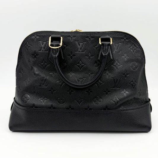 LOUIS VUITTON Monogram Empreinte Neo Alma PM Noir 2-way handbag M44832. Includes box and dust bag.