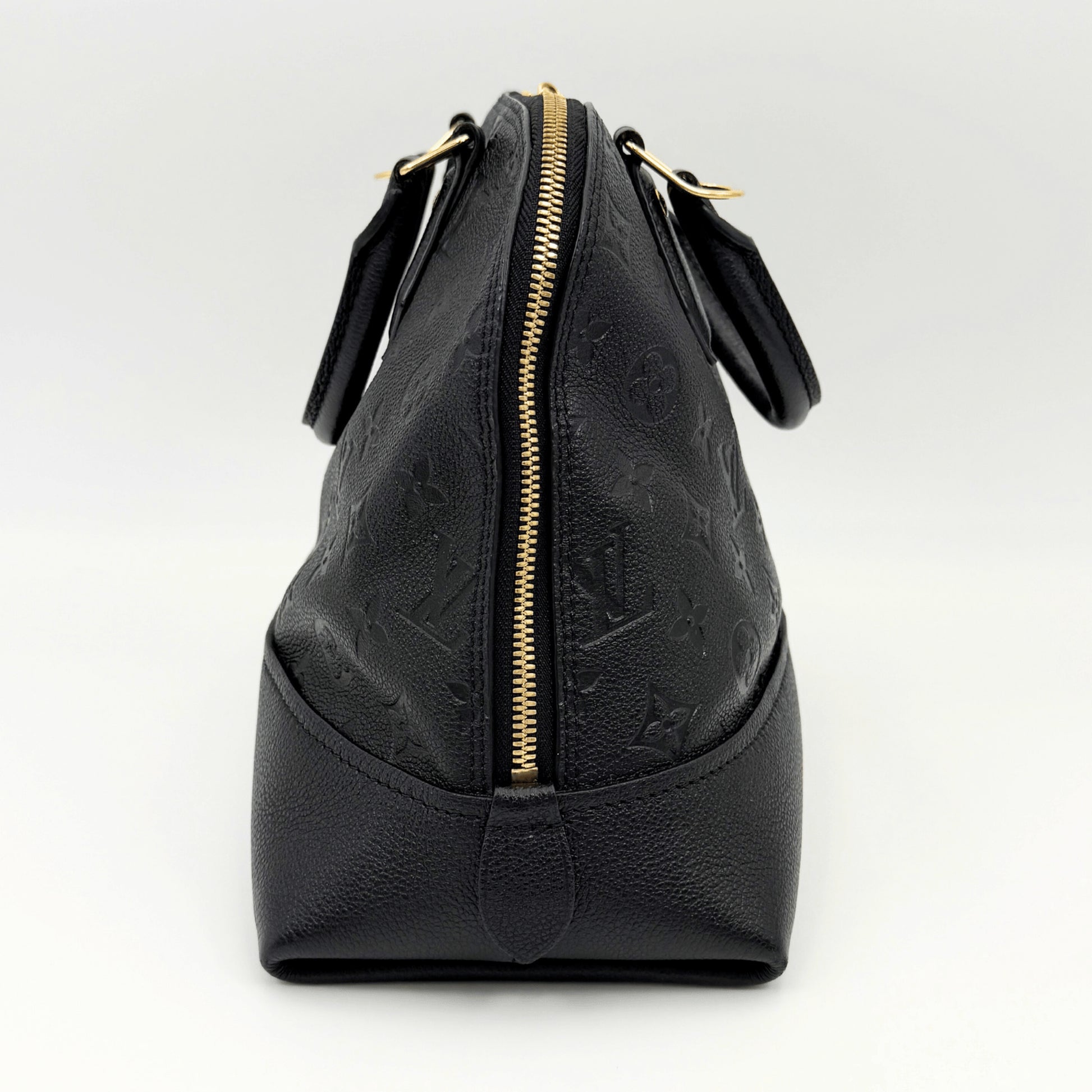 LOUIS VUITTON Monogram Empreinte Neo Alma PM Noir 2-way handbag M44832. Includes box and dust bag.