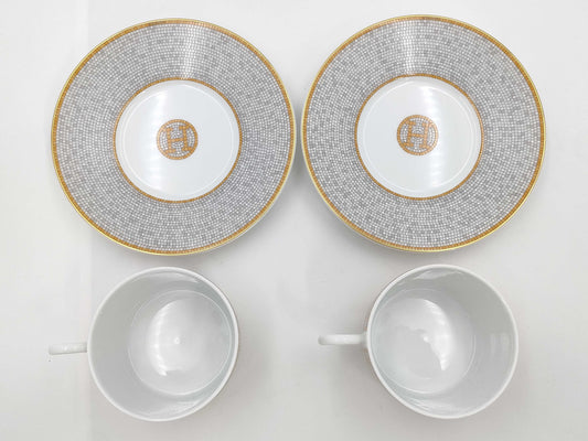 HERMES Hermès Mosaic 24 Cup & Saucer / 2SET Cup & Saucer
