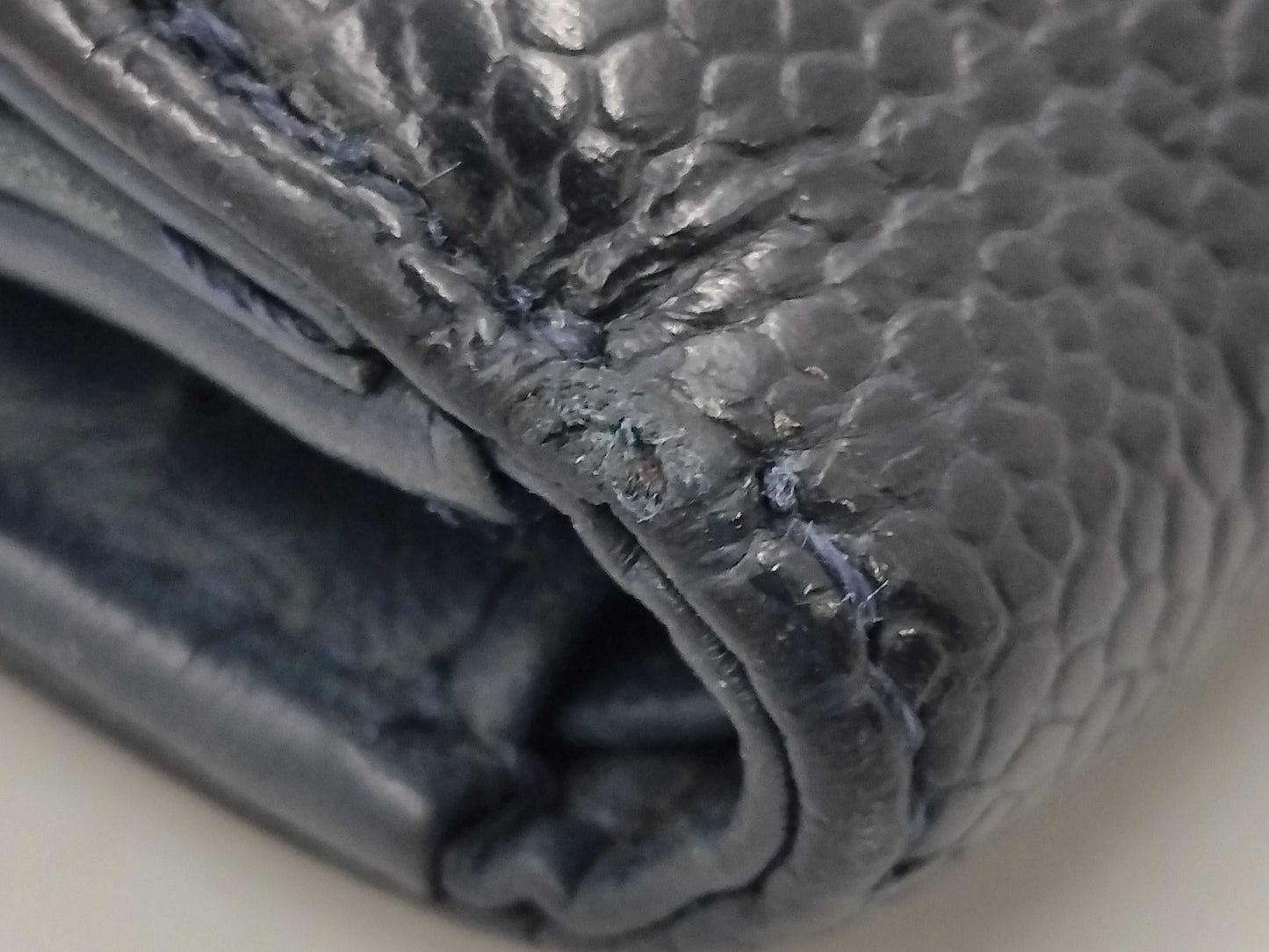 CHANEL Caviar Skin Deca Coco Double Hook Bifold Wallet