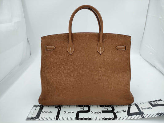 HERMES Birkin 40 Togo Gold with Silver Hardware, Handbag