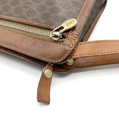 CELINE Macadam PVC Leather Clutch Bag Brown Clutch Bag