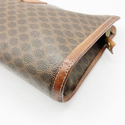 CELINE Macadam PVC Leather Clutch Bag Brown Clutch Bag