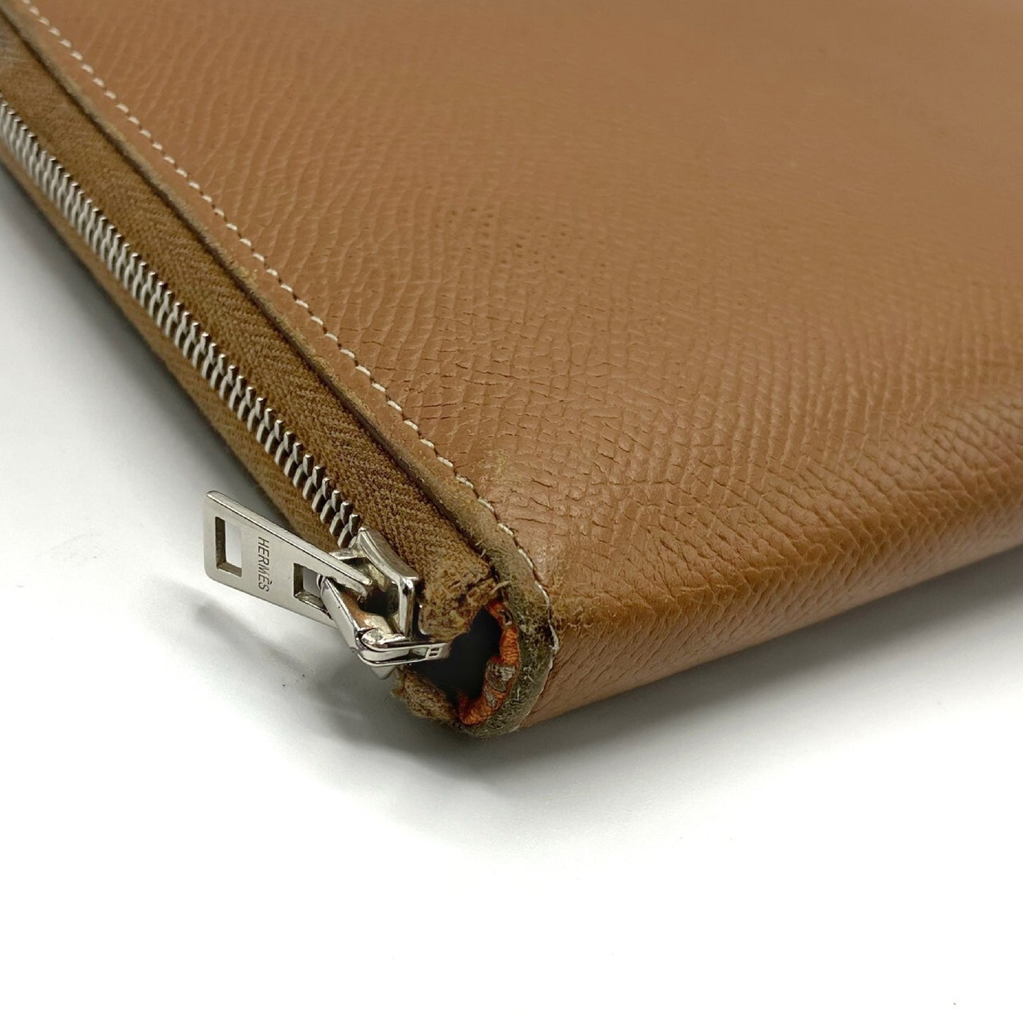 HERMES Azap Long Silk-in Round Zipper Long Wallet Engraved □O Wallet